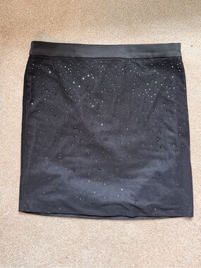 Generation Love Black Mini Skirt with Subtle Rhinestones